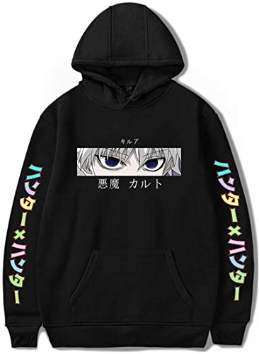 Sudaderas unisex para niños Hunter X Hunter Killua Eyes Hisoka con capucha para niños sudaderas con bolsillos informales