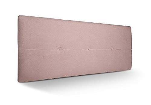 SuenosZzz- Cabecero tapizado acolchado Jazmin.Tapiceria Rio 14 Salmon-pastel con tratamiento acualine antimanchas. Medida 160 x 50 x 4 cm con capitone. Camas de 160, 150, 140,135 cm Incluye herrajes