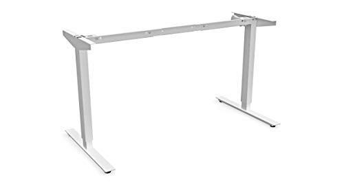 Swedstyle Estructura de Mesa Regulable en Altura, Acero, Color Blanco, 3