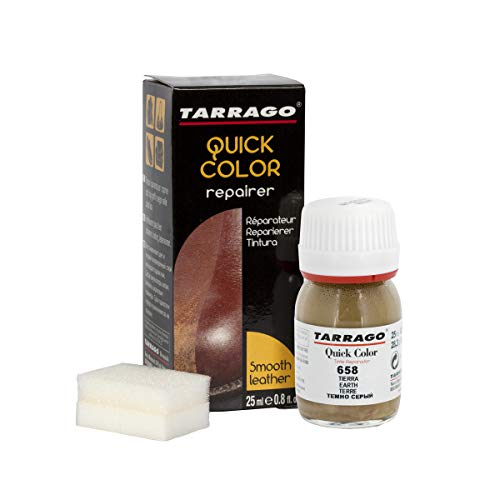 Tarrago | Quick Color 25 ml | Tinte Reparador para Cuero (Tierra 658)