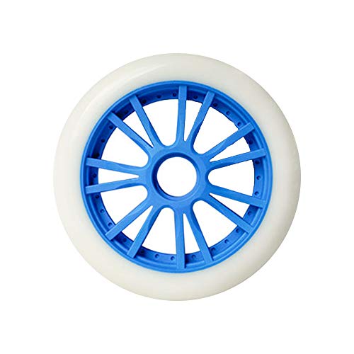 TGHY Rueda para Patines en Línea de 125mm para Patinaje Cuesta Abajo y de Velocidad Rueda de Repuesto de PU de Alto Rebote 85A Paquete de 6,Azul