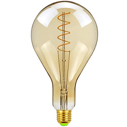 TIANFAN Edison bombilla LED A130/PS42 gran tamaño llevó filamento 4W Dimmable E27 220/240v