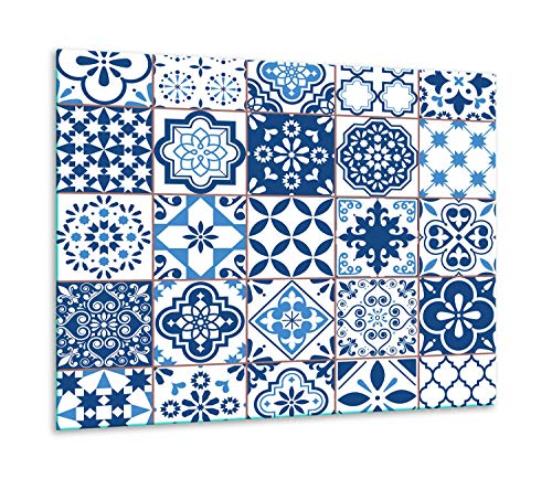 TMK - Placa protectora de vitrocerámica 60 x 52 cm 1 pieza cocina eléctrica universal para inducción protección contra salpicaduras tabla de cortar de vidrio templado como decoración Mosaico