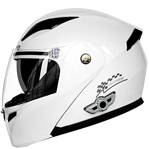 TongNS2 Casco de Motocicleta Modular Casco de Motocicleta Bluetooth Multifuncional, Casco Modular Bluetooth Incorporado, Certificación estándar Seguridad para Motocicletas Dot/ECE 22.05 2,L=59-60CM