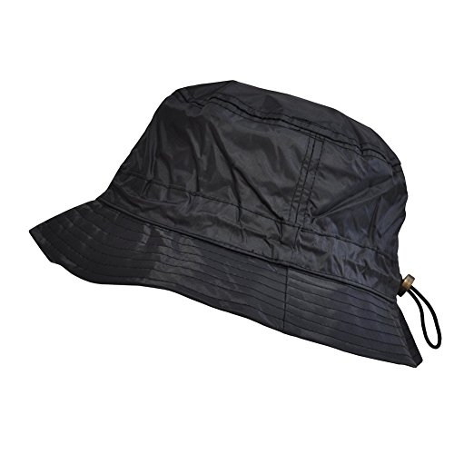 TOUTACOO, Gorro para la Lluvia en Nailon - Ajustable (01-Negro/ 01)