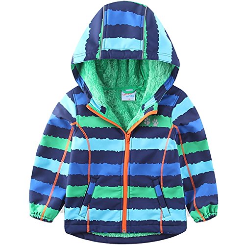 umkaumka Softshell Chaqueta para niño Forro polar Repelente al agua y a prueba de viento - Desgaste de la función transpirable al aire libre - Viaje y uso diario 5-6 Años(116 EU)