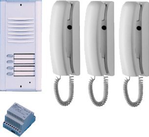 Unbekannt 3V Interfono Empotrado para Puerta de Tres viviendas, cableado Tradicional 4+N, 10 W, 240 V