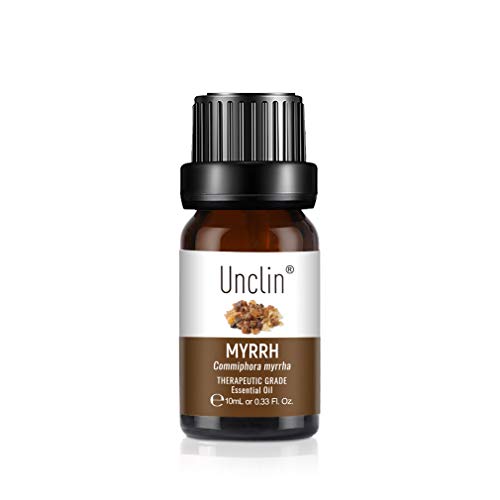 UNCLIN Aceites Esenciales para Difusores, Aceites Prefumados para Humidificadores, Aceites de Frangancia, Aromaterapia para Hogar, Oficina 10ml - Mirra