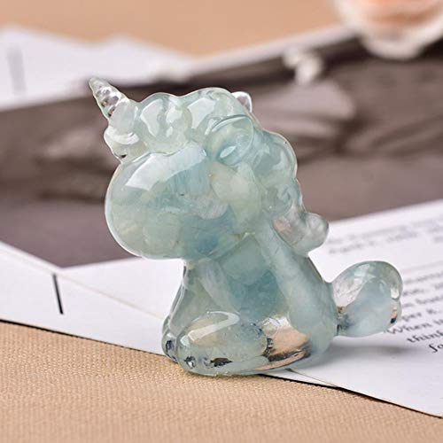 Unicornio de Silicona Natural Cristal de Piedras Preciosas De Piedra Grava DIY DIY Estatuilla Hecha A Mano Curación De Piedra Decoración del Hogar Artesanía Adornos (Color : Style 5, Size : 1pc)