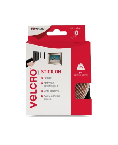 VELCRO Brand Cinta adhesiva 20mm x 5m Blanco