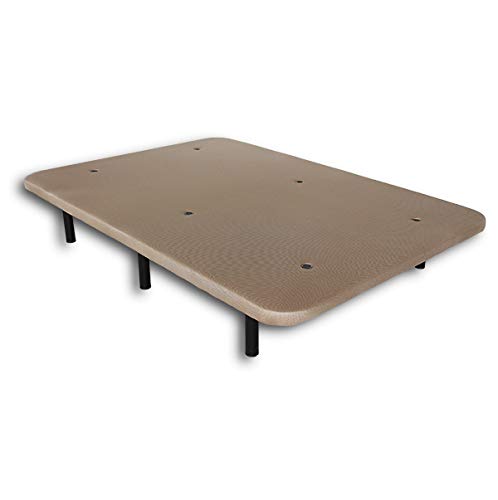 Ventadecolchones - Base Tapizada Modelo Drago Súper-Reforzada con Aireadores con Sistema Antirruido con 7 Patas de 27 cm con 7 Barras transversales Metálicas 3D Beige Medida 150 x 190 cm