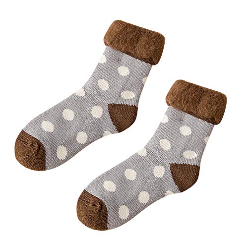 Vobery Calcetines Mullidos,Calcetines Finos Y Cálidos para Mujer Calcetines Peludos Calcetines Antideslizantes con Forro Polar Calcetines para Regalos de Invierno Calcetines Deportivos para