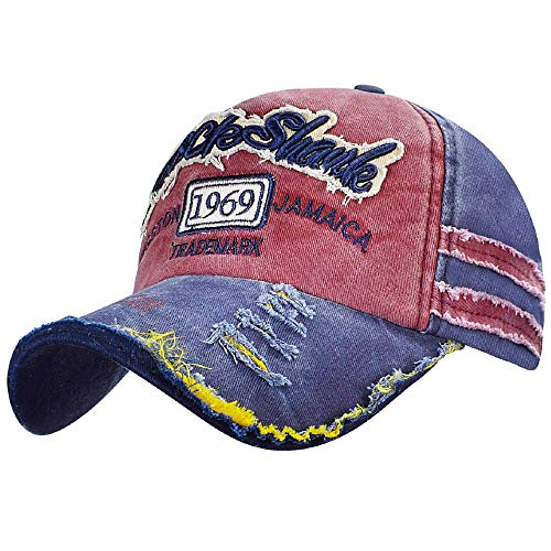 Voqeen Gorra de béisbol Vintage gastada Moda 1969 Gorra de béisbol de Visera para Hombre