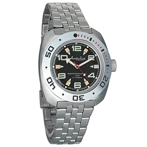 Vostok - Amphibian - 710334 - Reloj de pulsera automático, de buceo, militar, para hombre