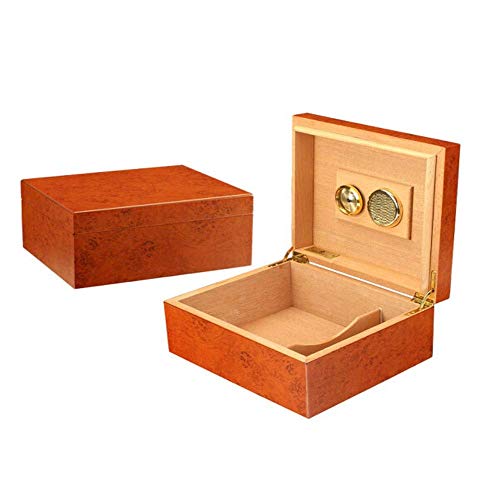 W-SHTAO L-WSWS Caja de cigarros, cigarros Pino, Pequeño humidor de Puros, la Caja de cigarros portátil, cálido y rollizo (Color: Amarillo, tamaño: 29 * 22.5 * 11cm) Cigarro Accesorios Caso