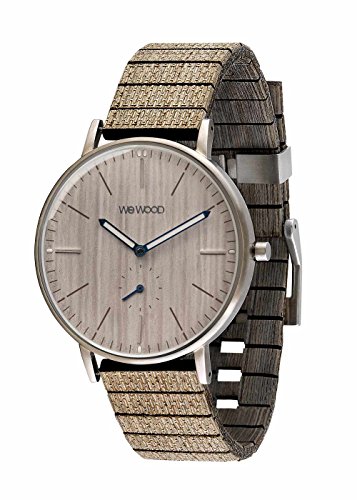 Wewood Reloj Pulsera Hombre Albacore Plata Blanco Pear con Madera Pulsera Nr.WW63001