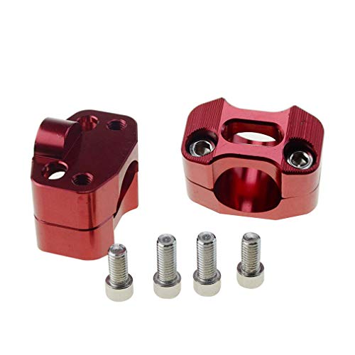 WOOSTAR Elevadores de manillar de motocicleta 28 mm con tornillos universales para Kawasaki Yamaha Mini Dirt Bike, color rojo