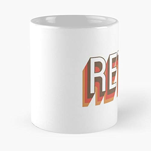 Word Trendy Retro Graphic 1970S Art Vintage 70S Design Taza de café con Leche 11 oz