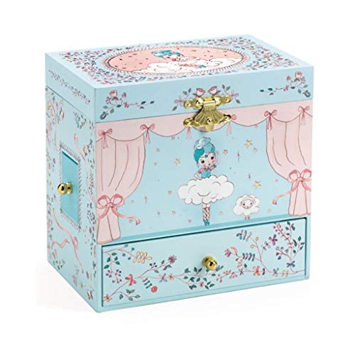 XIAOQIU Caja de música Jeweleper Bailarina Caja de música con cajones de joyería de joyería de joyería de Hilado Bailarín de Hilado de la Caja Musical Regalos for niñas Caja Musical