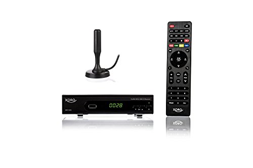 Xoro HRT 7620 KIT Terrestre Alta Definición Total Negro tV set-top boxes - Reproductor/sintonizador (Terrestre, DVB-T,DVB-T2, 1920 x 1080 Pixeles, 1080p, 60 pps, AVI,MKV,MP4,MPG,TS)