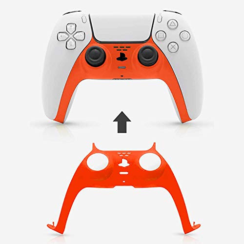 XXXVV Piel de Control de PS5, Accesorio de Cubierta de reemplazo de Placa Frontal DIY Personalizada, Cubierta de la Caja de la Cubierta de ABS para el Controlador inalámbrico DualSense PS5,Naranja