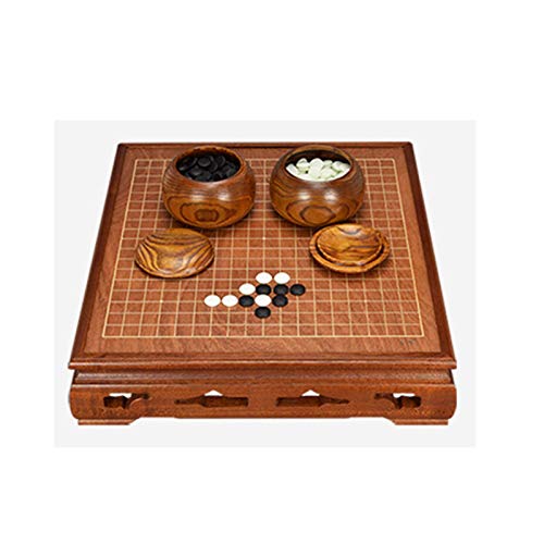 YHX Juego de Tablero de ajedrez Go, Tablero de ajedrez de Madera Maciza de Piedra Natural, Mesa Go de Madera