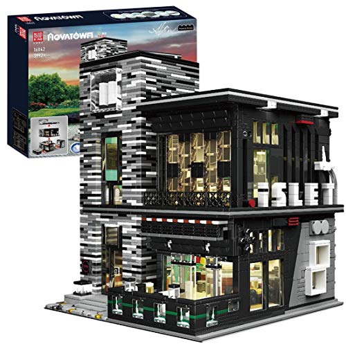 YOU339 Modelo de barra, juguete para la calle de la ciudad, juguete de edificio, modelo de barra DIY con luces (3992 + PCs)