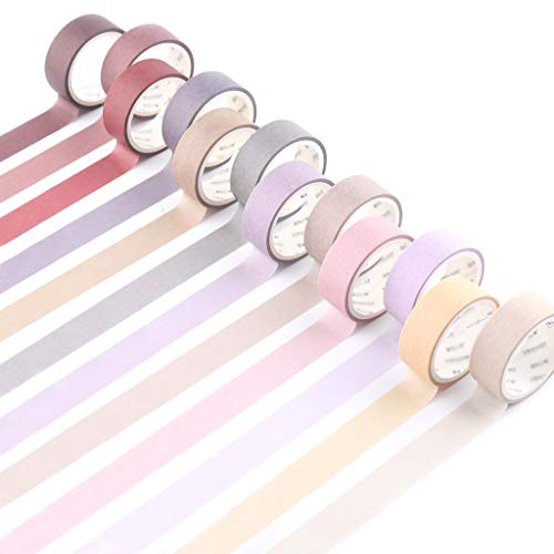 Yubbaex 12 Rollos Washi Tape Set, de Cinta Adhesiva Washi Cinta Adhesiva Decorativa para Scrapbooking DIY Manualidades