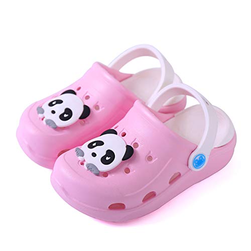 Zuecos Niña Chanclas de Playa Unisex Niños Sandalias Zapatillas de Estar Zapatos de Agua Zapatos de Piscina Rosa 24.5-25EU=Fabricante : 25