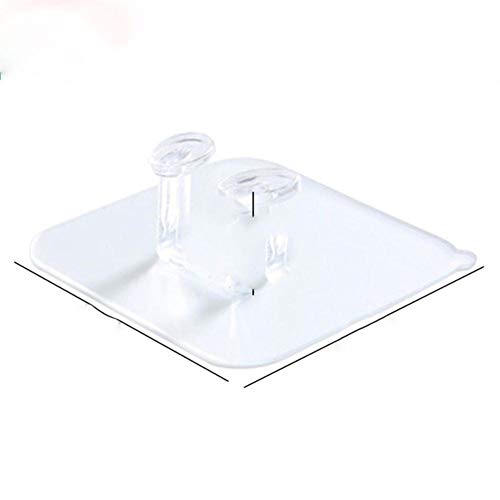 10/5 Uds 6x6cm transparente fuerte autoadhesivo puerta colgadores de pared ganchos de succión de carga pesada taza ventosa para cocina baño-2 uds B