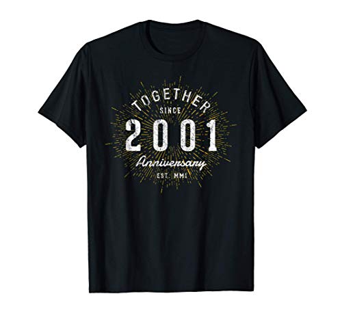 20 Años Juntos Desde 2001 20 Aniversario Camiseta