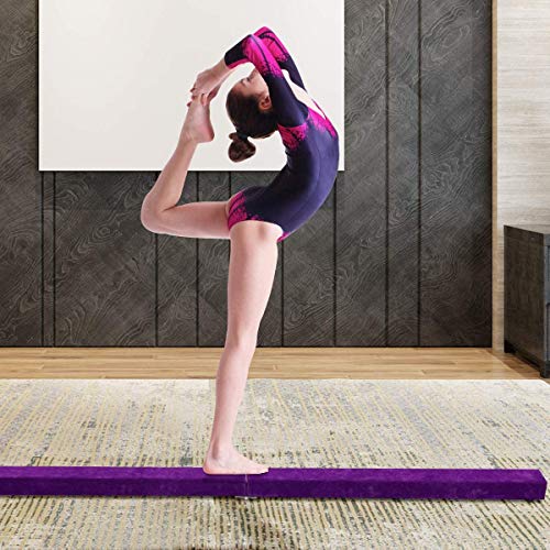 220cm Haz de Equilibrio Plegable para Gimnasia, Equilibrio Beam de Entrenamiento de Gimnasia, Entrenamiento en Casa o Gimnasio