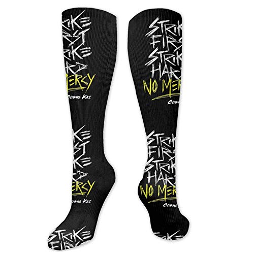 384 Calf Sock Cobra Kai Edición Especial Unisex Novedad Calcetines De Compresión De Invierno Anime Mujeres Deportes A Prueba De Viento Calientes Medias Largas De Tubo Cumpleaños Cospla