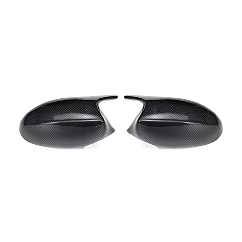 ABD 2 fundas de espejo retrovisor para puerta lateral del coche, para BMW E90 E91 E92 E93 M3 estilo E80 E81 E87 (color fibra de carbono real)