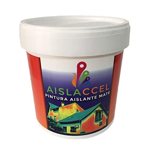 AISLACCEL, PINTURA AISLANTE ANTIMOHO, pintura pared, pintura pared interior, mejor pintura aislante, pintura blanca, pintura exterior, pintura antihumedad, pintura térmica, AISLACCEL 4 y 14 lt (4 Lt)