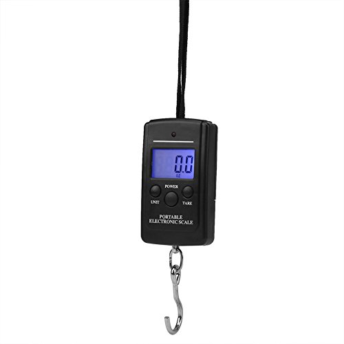 Akozon Báscula Digital de Precisión Balanza Electrónico 40KG Portátil Digital Handy Scale Electronic Hanging Equipaje Escala Postal