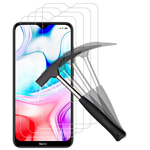 ANEWSIR [4 Pack] Protector de Pantalla para Xiaomi Redmi 8/8A,Cristal Templado para Xiaomi Redmi 8/8A [9H Dureza] [Alta Definicion] [Sin Burbujas]