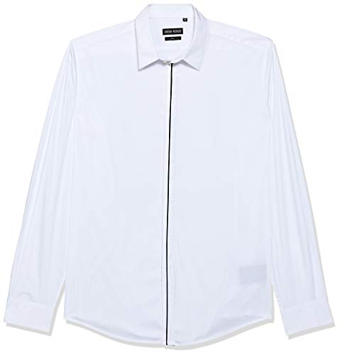 Antony Morato Mmsl00414-fa450001 Camisa Casual, Blanco (Bianco 1000), Medium (Talla del Fabricante: 48) para Hombre