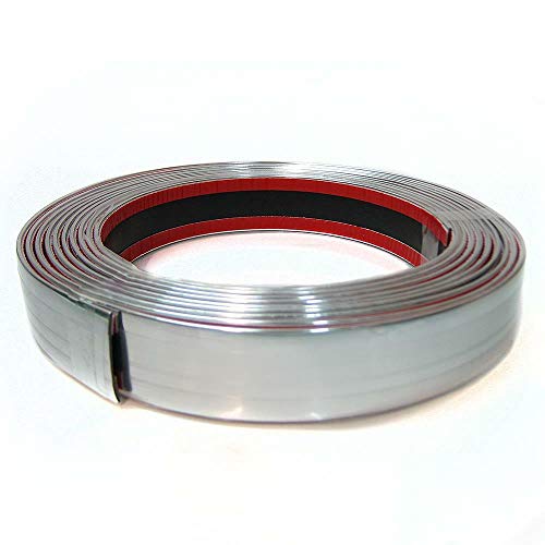 Autohobby 30 mm x 5 m Moldura cromada universal flexible autoadhesiva plástico Tuning Styling cromo