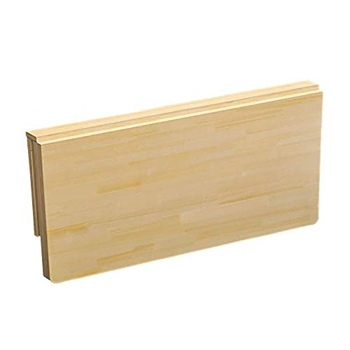 BANNAB Mesa de Pared para el hogar, Soporte de Madera de Pino Natural, Mesa de Pared Plegable, estación de Trabajo para computadora, 60 cm de Longitud (tamaño: L 60 Veces; W 40 cm)