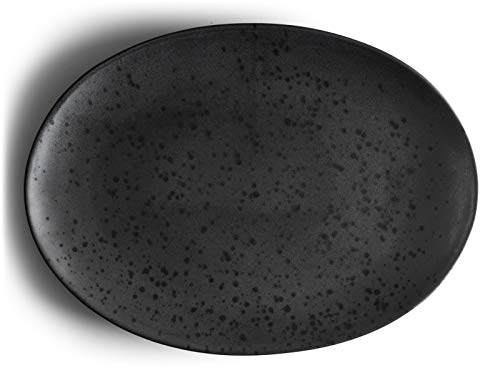 BITZ Plato ovalado, 45 x 34 cm, color negro