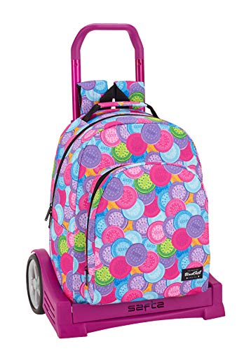 Blackfit8 "Cookies" Oficial Mochila Deportiva, Modelo 305 con Carro Safta Evolution, 320x420x150 mm, Multicolor