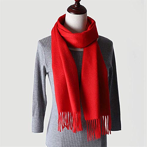 Bufandas para Mujer Bufanda Suave para Mujer Fiesta De Bodas Cálida De Invierno Bufandas Largas para Niñas para Otoño Invierno Bufanda De Manta De Primavera (Color: Rojo, Tamaño: 30X180Cm) Regalo