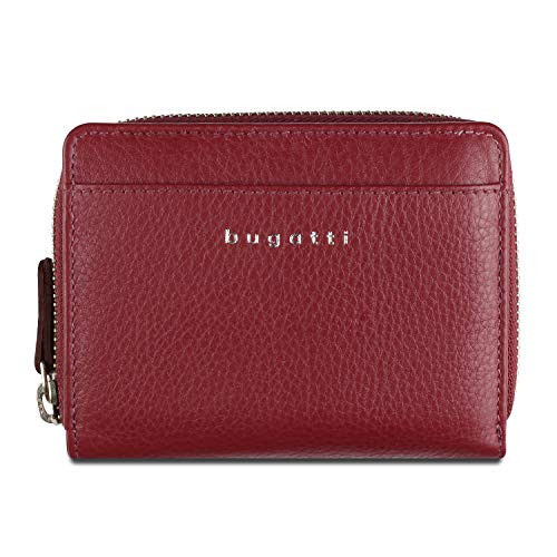 Bugatti Lady Top Carteras, Billetera Piel 14 CC, Monedero Mujer - Rojo