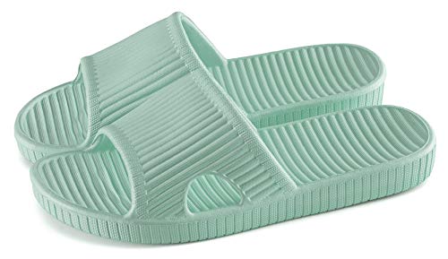 Calzado Happy Lily de ducha o piscina antideslizantes, de espuma, para adultos, verde, uk 3-4(outsole 9.4")