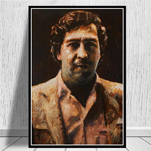 Carteles e Impresiones de la Leyenda del Personaje de Pablo Escobar, póster Retro, Cuadro artístico de Pared, Pintura en Lienzo para decoración del hogar de la habitación 40x50cm Sin Marco AW-224