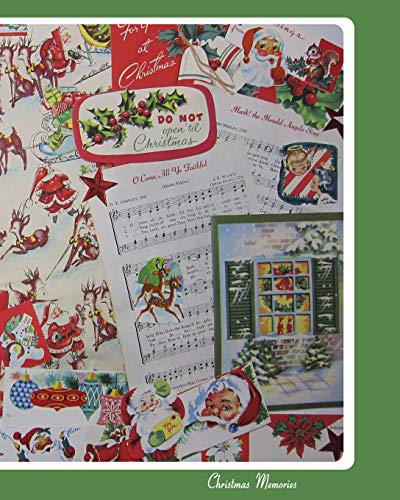 Christmas Memories: Retro Vintage Fun Collage - Santa Snowmen and Reindeer College Lined Notebook (Volume)