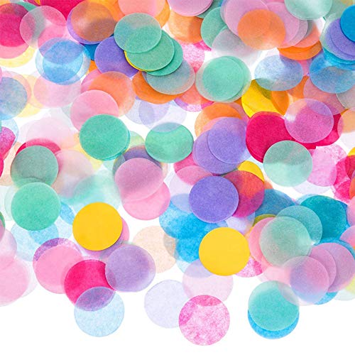 Confeti grande Azul Multicolor,60g Pastel Bruto 2.5cm Redondo Rosa Papel de seda Mesas Lentejuelas Tejido Confeti metálico para la decoración de la mesa Cumpleaños Bautismo Fiesta Boda Baby Shower