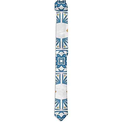 Corbata Mosaico tunecino con influencia española Azulojo Auténtica obra de arte inspirada en el Arabesque, corbatas para hombres