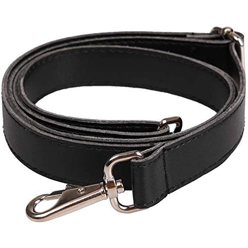 Correa de hombro de piel universal con ganchos giratorios para hombro accesorios de correas para bolso de piel cruzada, maletín, bandolera, bolsa, bricolaje, hacer monedero,negro